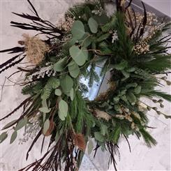 Dramatic Modern Festive Door Wreath